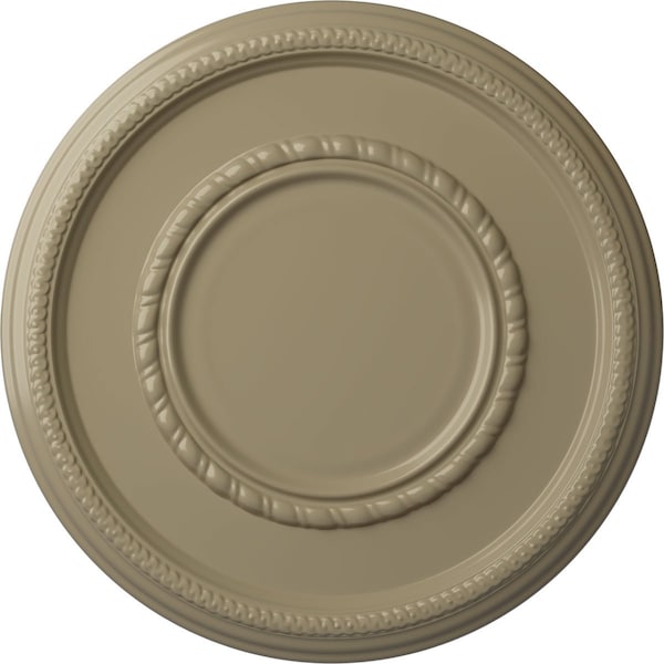 Ekena Millwork Federal Roped Large Ceiling Medallion (Fits Canopies up to 7 3/4"), 17 3/8"OD x 1 1/8"P, Gobi Desert CM17FEGDF - main